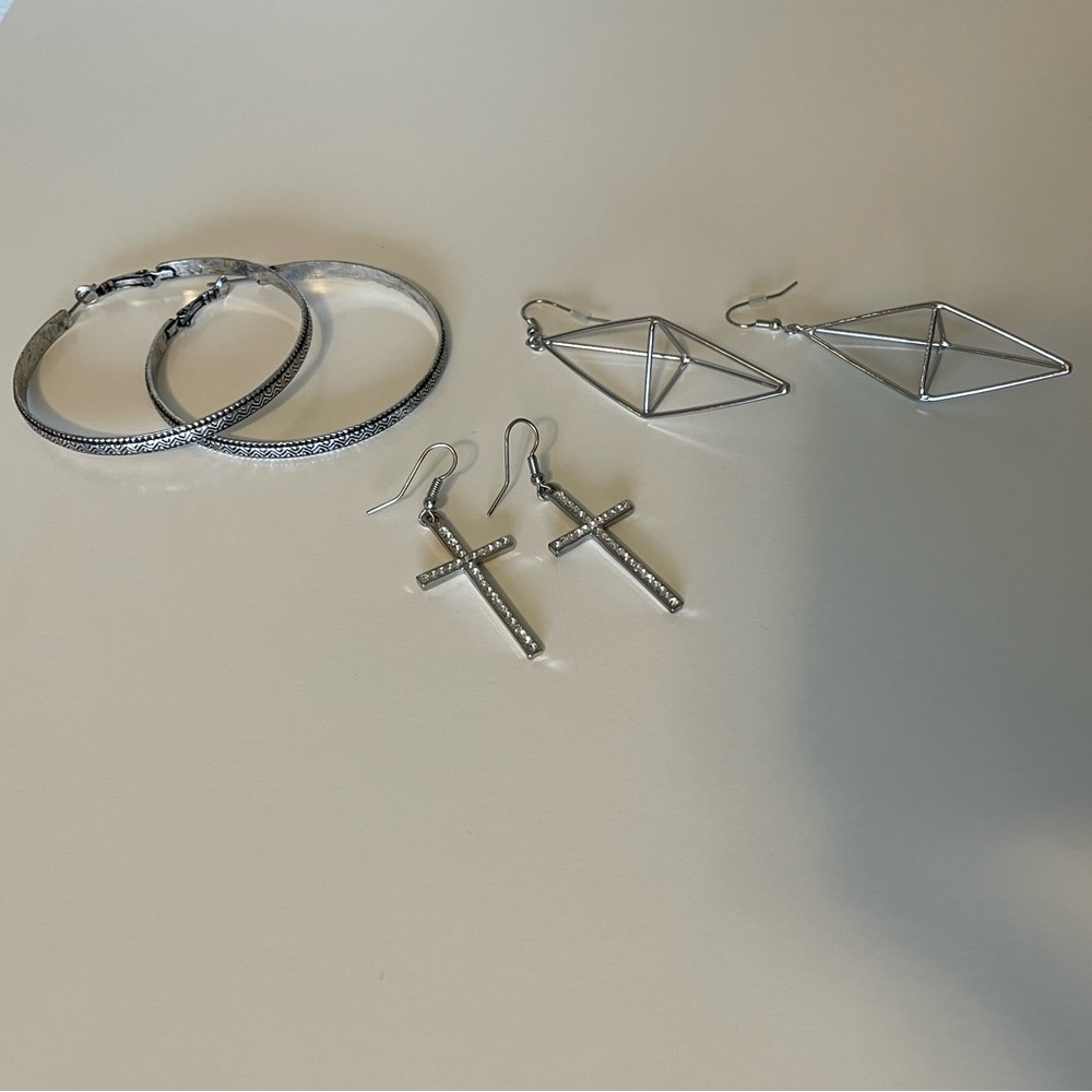 Silver earring bundle